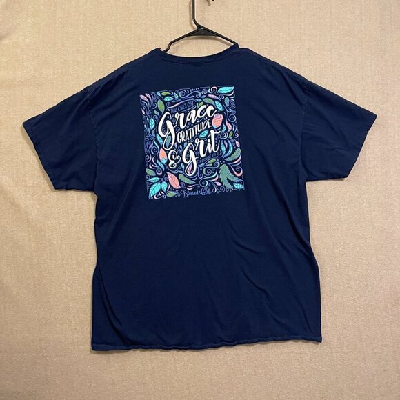 Fruit of the Loom Shirt Women's 2XL Navy Blue Graphic Short Sleeves - Picture 7 of 11